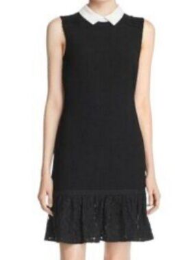 NWT  KARL LAGERFELD POINT COLLAR SLEEVELESS DRESS